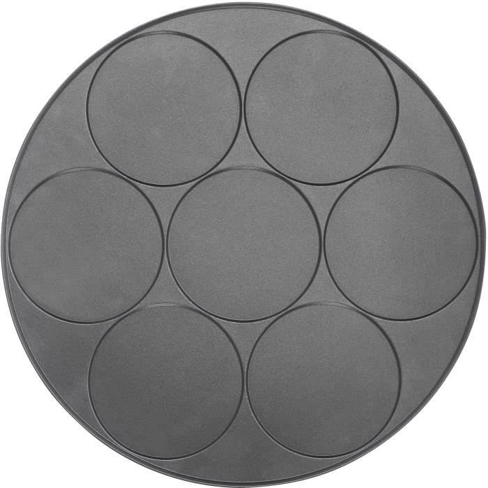 Crêpière LAGRANGE 109 017 Tradi' Duo - Plaques Amovibles Fonte D'aluminium Grande Crêpe+7 Mini Crêpes - 1500W - Thermostat Réglable