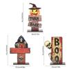 1/3pcs Halloween Wooden Ornaments Scared Pumpkin Ghost Skull Home Desktop Decoration Horror Props 2025 Halloween Party Supplies