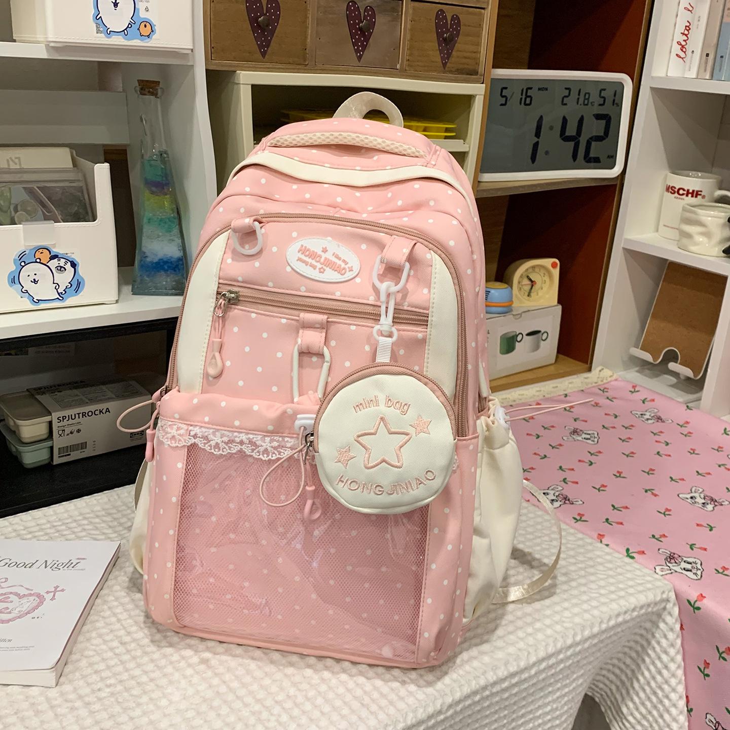 New Beautiful and Cute Ulzzang Ita Bag Harajuku Fashionable Kawaii Campus Backpack School Bag Female Simple Backpack 43x29x18CM