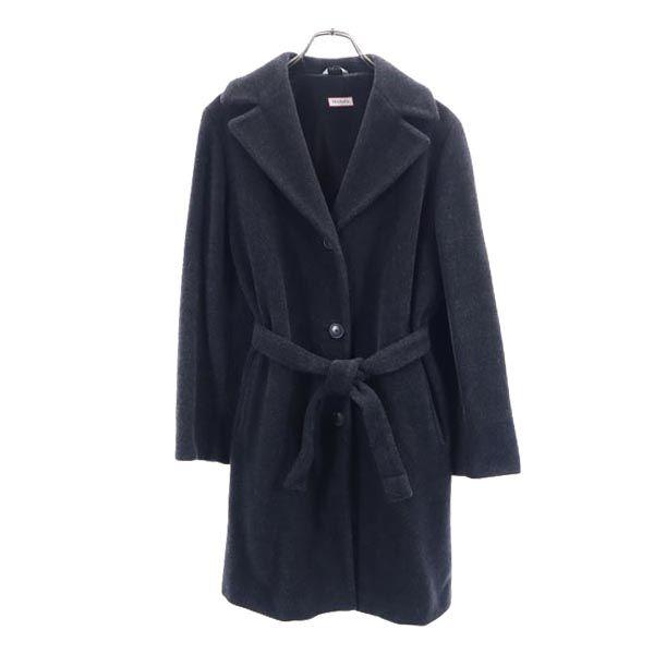 

MAX&CO Made in Italy Mohair Wool Blend coat 38 Gray Waist ribbon Women Used
