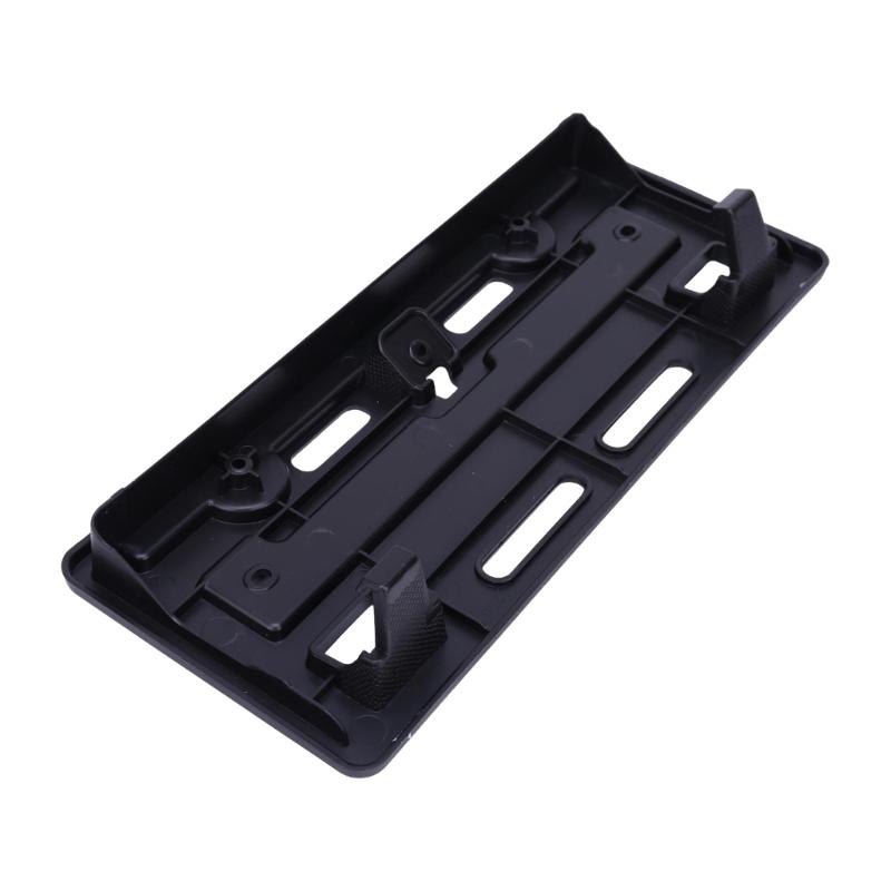 Black ABS Front License Plate Bracket, Replacement Mount with Multiple Mounting Points and 6 Included Screws for the Stated Application