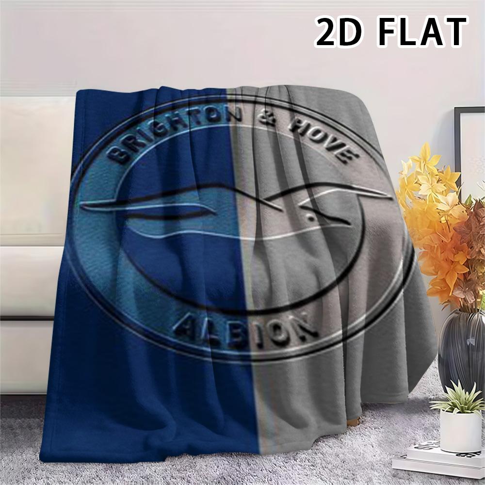 1Pc Brighton Print Flannel Blanket, High Quality Comfortable for All Seasons, Home Decor, Warmth and Comfort, Perfect for Christmas Gifts