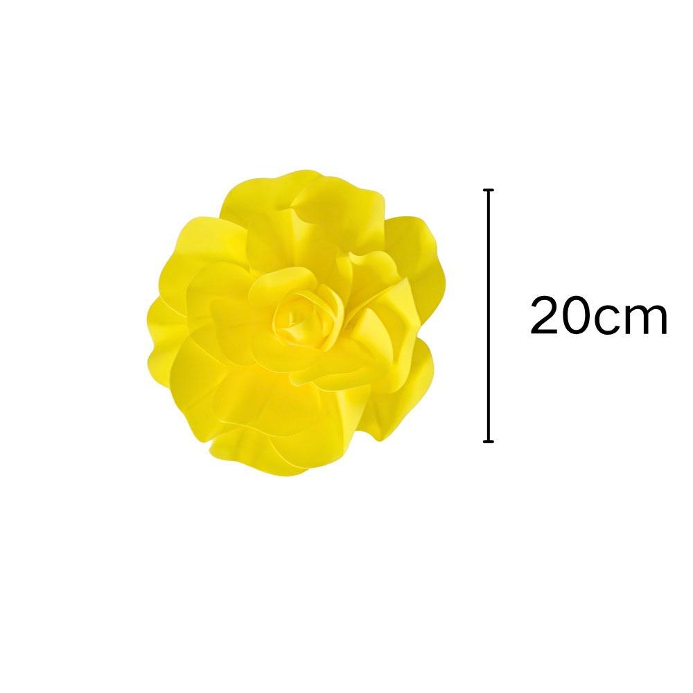 NEW Yellow Color Simulation Flower 3D Multi Size Artificial Flower Flower Head Garden Style Artificial Rose Interior Design
