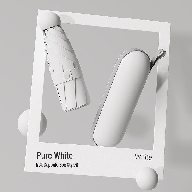 Compact Five-Fold Umbrella: Portable Pocket Sunshade & Rain Parasol for Women, Anti-UV Sunscreen Protection.