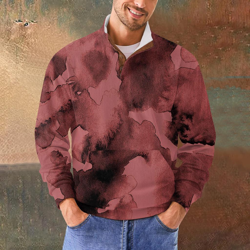 Men's Retro Casual Gradient Printed Sweatshirt