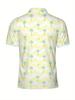 Men'S Short-Sleeve Polo Shirt with Flat Digital Print Pattern - No Texture