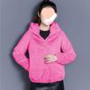 Women's Plus Size Hooded Fleece Coat - Double-Sided Velvet Sweatshirt, Warm Winter Pajamas