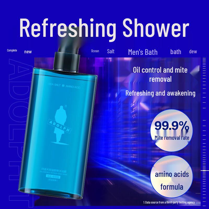 Adolph Men's Oil Control Sea Salt Shower Gel