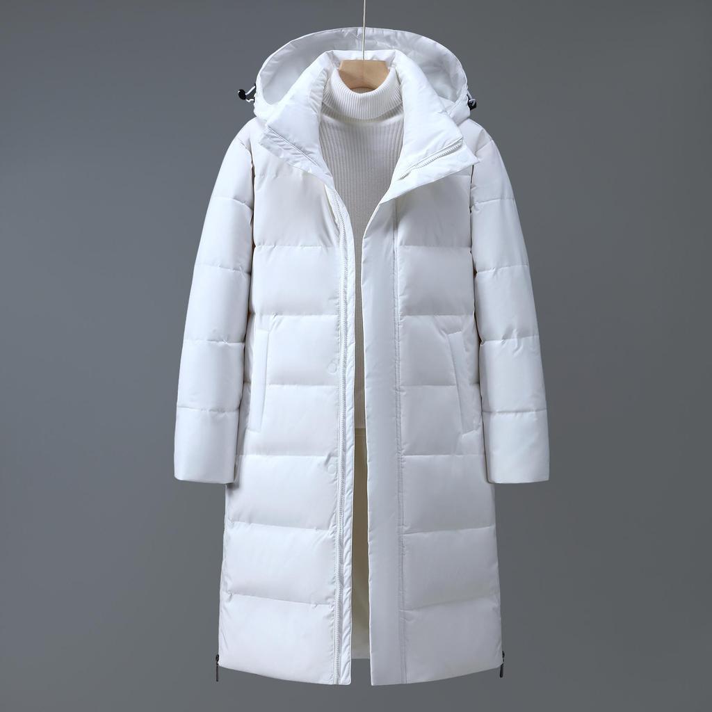 2025 Unisex Hooded Warm Winter Jacket - Long, Cold-Protection Style for Youth