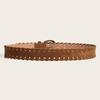 Handwoven Braided Waist Belt PU Leather Waist Sash Adjustable Waistband For Men Women Multiple Color Optional