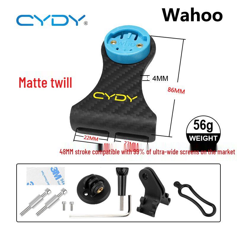 CYDY Carbon Fiber Bike Computer Mount for Garmin, Bryton, XOSS, Wahoo - Bicycle Extension Seat