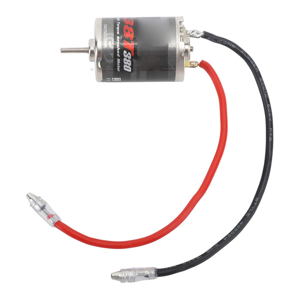 Elektrischer 380er Bürstenmotor 38 Windungen Edelstahl Hohes Drehmoment Leistung Geringe Reibung für Traxxas 116