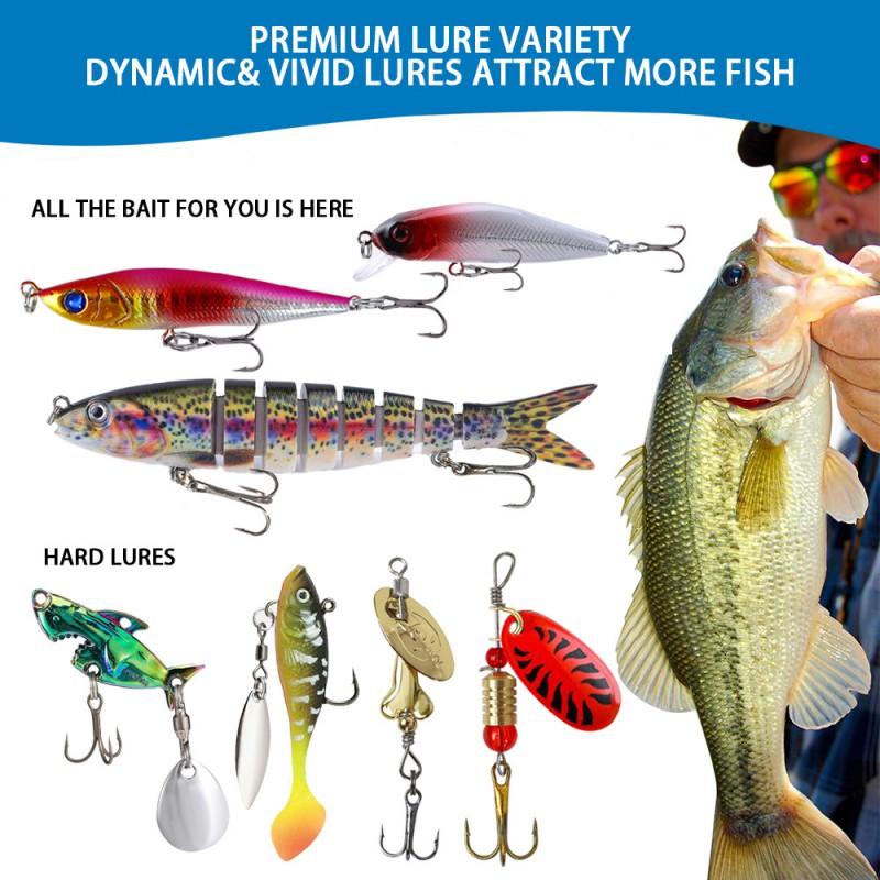 12-Piece Multi-Layer Fishing Lure Set: Swimbait Spinnerbait Frog Metal Blade 258g Total Weight