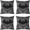 Home Decor Gothic Bat Pattern Decorative Pillow Covers Pattern Cushion Cover Suitable for Sofa Bedroom Car Pillow Cover
