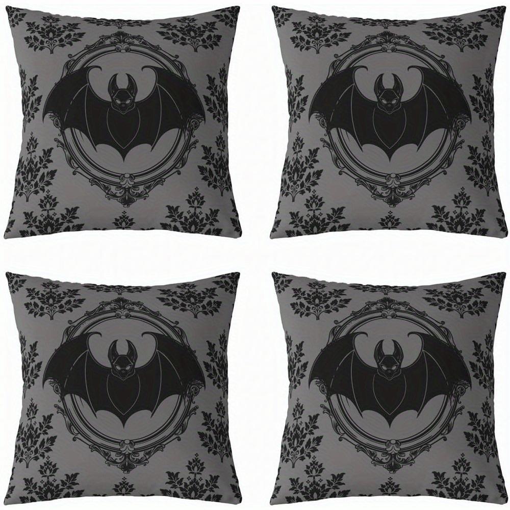 Home Decor Gothic Bat Pattern Decorative Pillow Covers Pattern Cushion Cover Suitable for Sofa Bedroom Car Pillow Cover