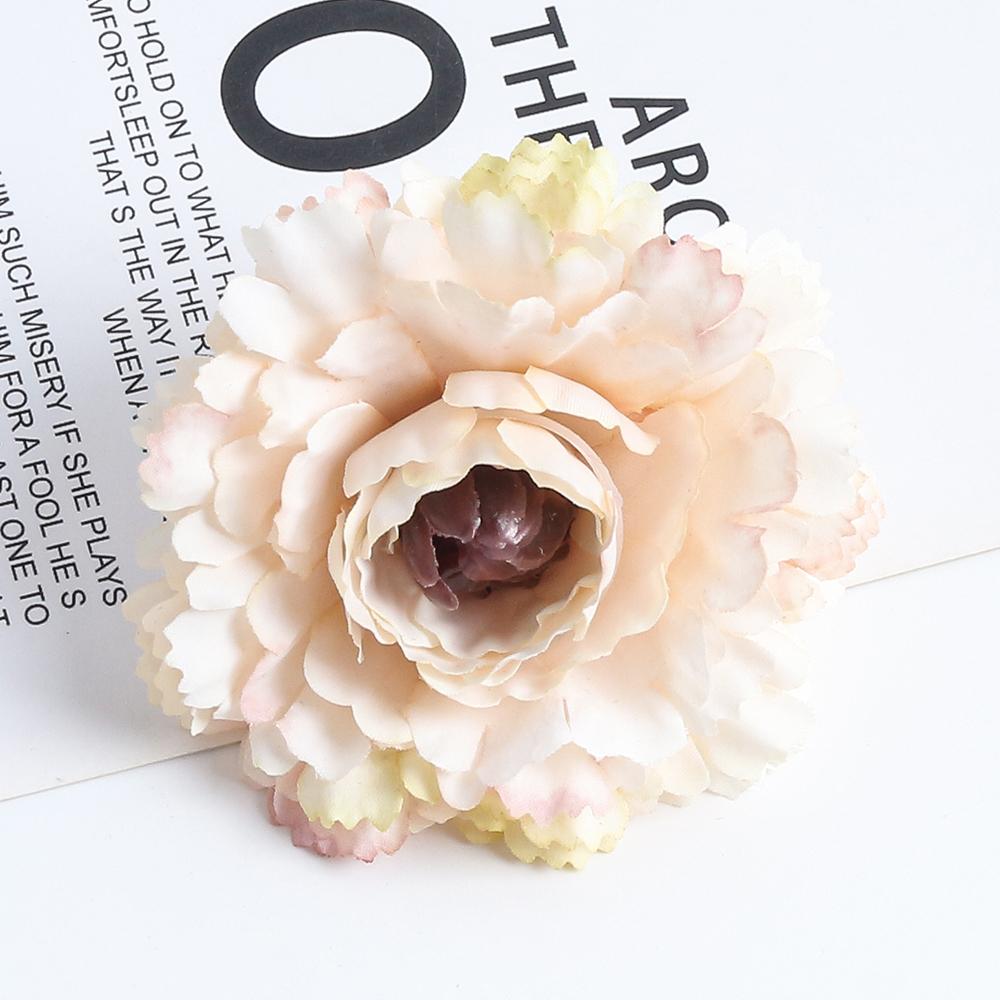 10Pcs Artificial Flowers 7CM Silk Fake Flowers Head For Home Room Decor Wedding Marriage Decoration DIY Craft Garland Accessory