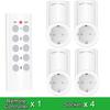 Wireless Smart Remote Control Power Outlet Light Switch Plug Socket Power Outlet Socket EU Plug with Remote Control