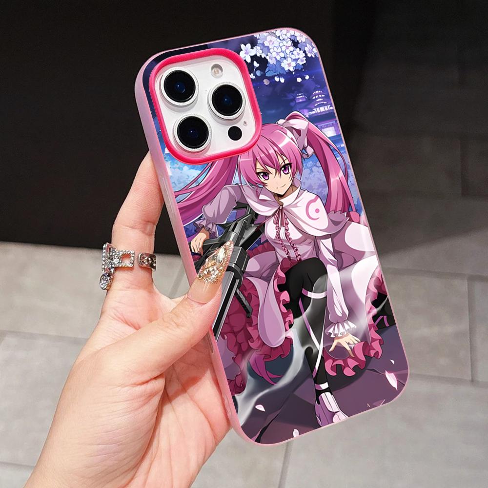 

Akame Ga Kill Mine Phone Case for iPhone 17 16 15 14 13 12 11 Air Pro Max Plus Jelly Double layer Rose Red Cover iPhone 11 Pro