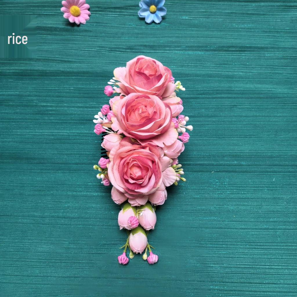 Yunnan Ethnic Headflower Comb - Handmade Thai Dance Headdress & Photo Studio Performance Accessory