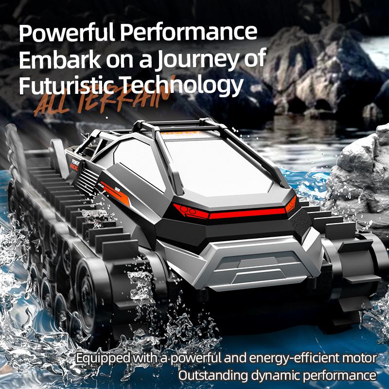 New RC Car 2.4G Amphibious All Terrain Crawler Tank Remote Control Truck Climbing Off-Road Vehicle Waterproof Toy Children Gift