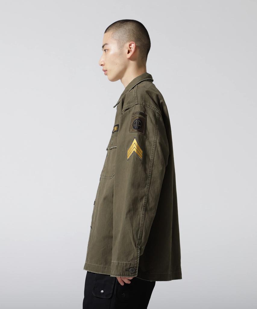 VINTAGE WASH TYPE Wash Type Khaki [AVIREX] OG-107 SHIRT/Vintage Shirt, Men's, L, 180,