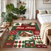 Christmas Custom Name Printed Square Area Rug Soft Non Slip Floor Carpet For Bedroom Holiday Gift