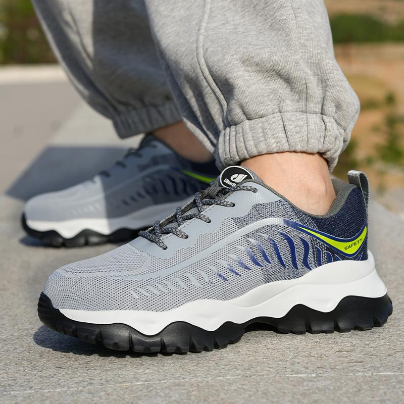 Steel Toe Cap Light Breathable Sneaker Men Indestructible Shoes Anti-puncture Safety Shoes Protective Work Industrial Footwear