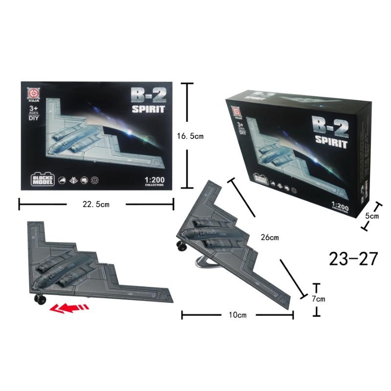 Toy Planes US Air Force B-2 Model 1:200 Scale A Ghost Bomber ABS Die-Cast Aircraft Model Building Blocks Toy Collection Gift