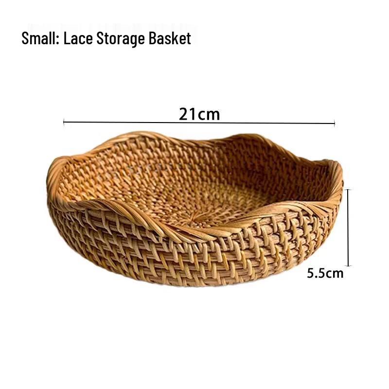 

Japanese Style Wavy Edge Rice Husk Storage Basket