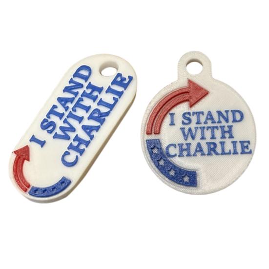 Backpack Charm I Stand with Charlie Backpack Tag Lightweight Backpack Accessory School Bag Charm
