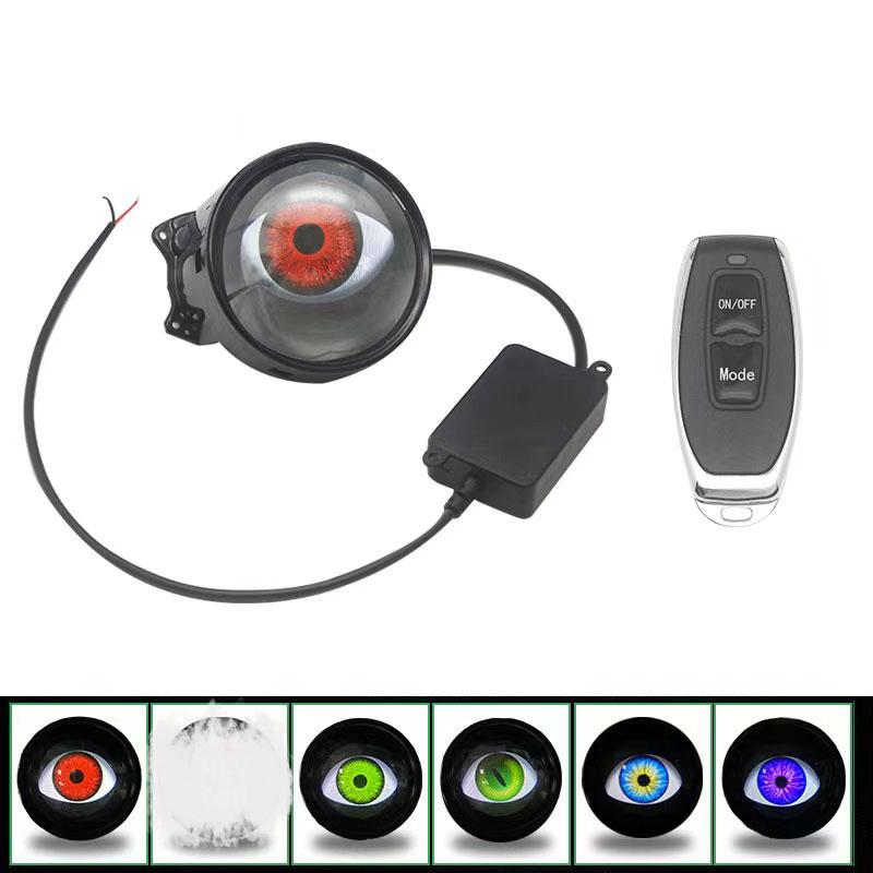 

3-inch Cool Dynamic LED Car Headlights with Remote Control DC12V-36V for Assembly Modified Eagle Eye Light Cars Accessory