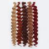 Crochet Hair 30inch 150g Boho Curly Wavy Braiding Hair Deep Water Ocean Wave Black Synthetic Bohemian Braids For Women Girls