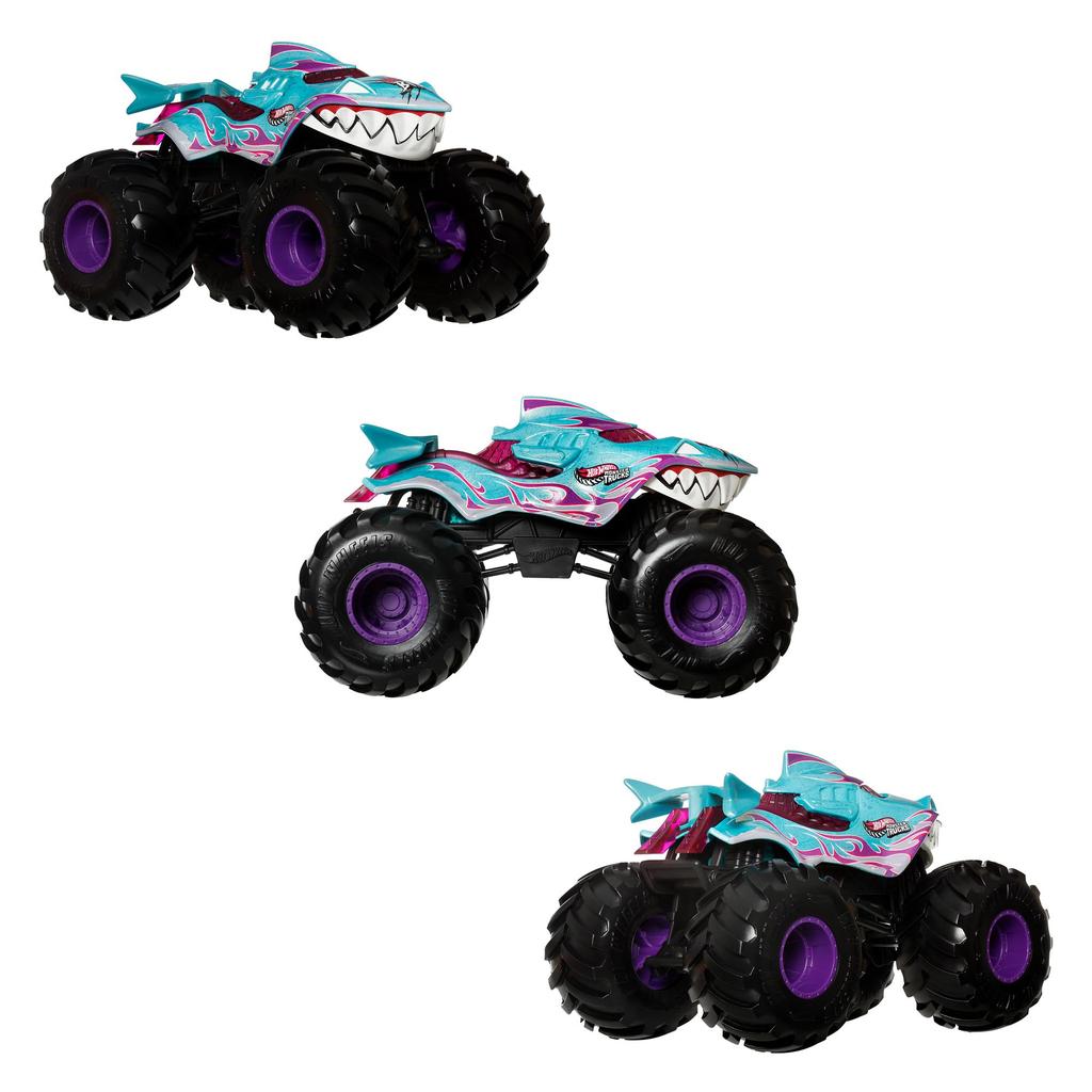 Hot Wheels Monster Truck Big Size Assortment Vehicle Toys Scale Diecast Cars Box Set 124 4-Pack (Ages 3+) Multi-Color FYJ83-989B