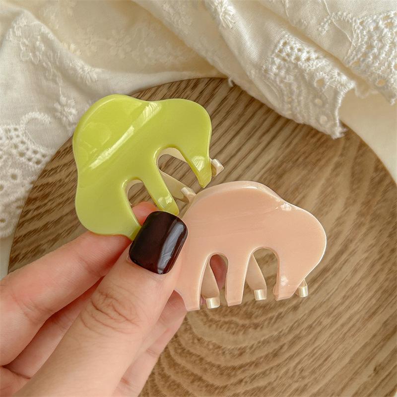 New Acetate Hair Claws for Women Elegant Color Blocking Hair Clip Shark Clip Ponytail Holder Hairpin Hair Accessories