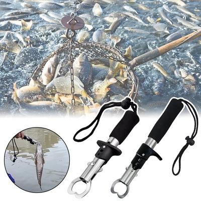 19/17cm Pinza per Pesca in Acciaio Inossidabile Pinza Professionale per Labbra di Pesce Pinza Pinze Pieghevoli Clip Controller Strumento da Pesca