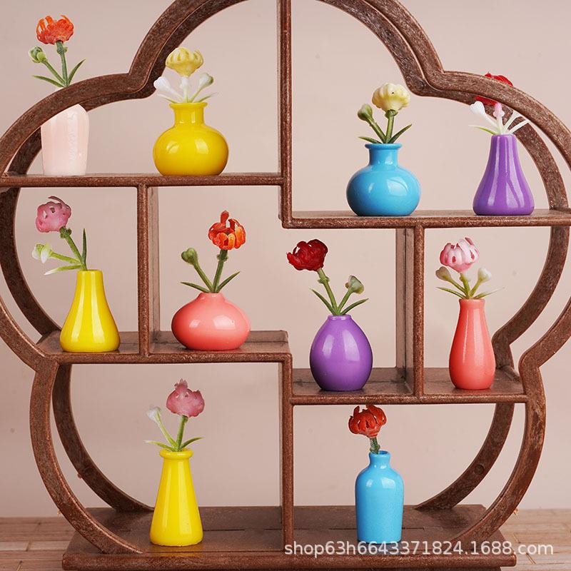Kreative Retro Mini Vase Bogu Ständer Blumenständer Ausstellungsständer Modell Ornament Puppenhaus Spielhaus Kinderspielzeug