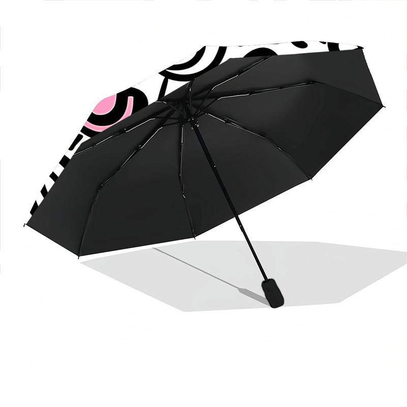 1pc Doodle Patterns Automatic Open/close Umbrella, 8-Rib Sturdy Structure, Portable Travel Umbrella, Parties, Everyday Use,32