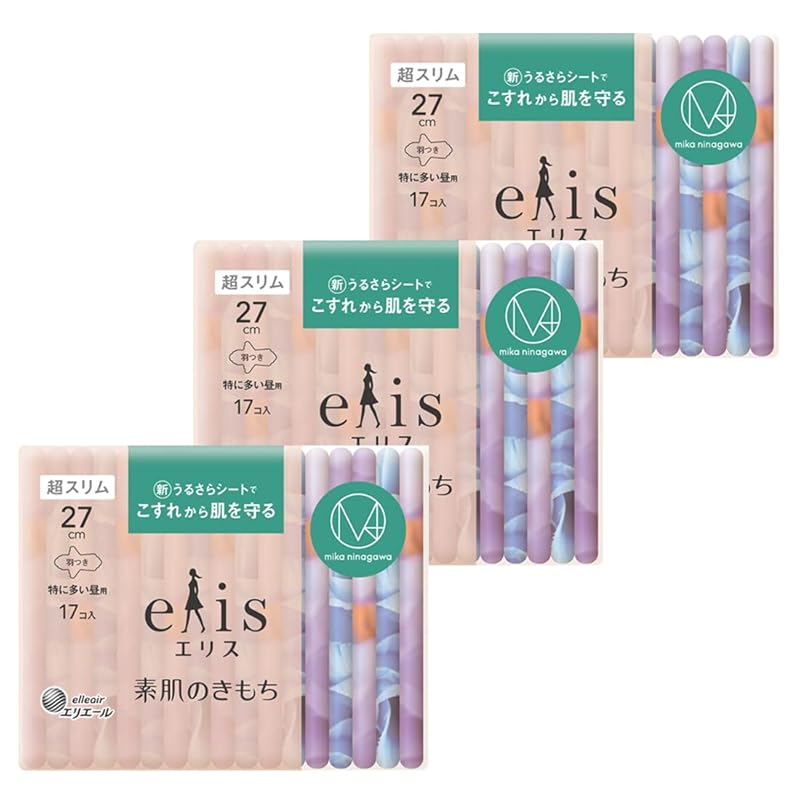 

M/mika ninagawa collaboration design Part 3 Ellis Feeling of bare skin super slim with wings 27cm (especially for daytime use) 51 sheets (17 sheets x
