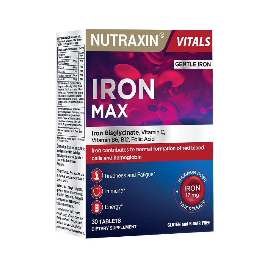 

Nutraxin Iron Max 30 Tablets