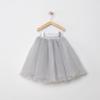 Girls Mesh Tutu Skirts Summer Kid White Lining Long Skirts Solid Fluffy Tulle Princess Ball Gown