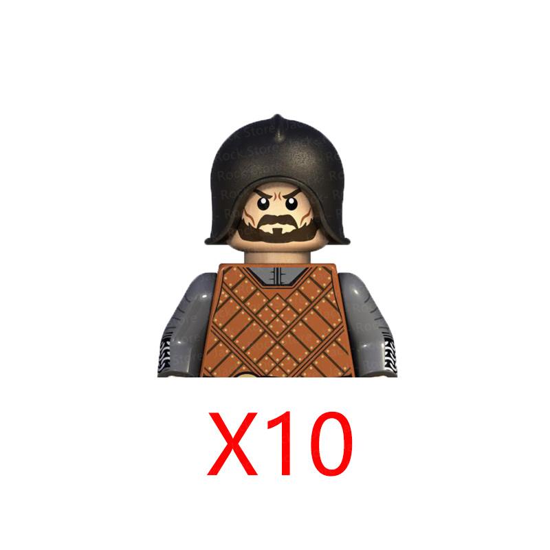 Military Building Blocks Solider Figures Gifts Toys Movie Science Fiction Series Medieval Knight Legion Weapons Shield Flag MOC