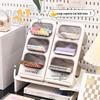 Multi-layer Desktop Storage Box with Large Capacity and Slanted Pen Holder for Office or Student Stationery.