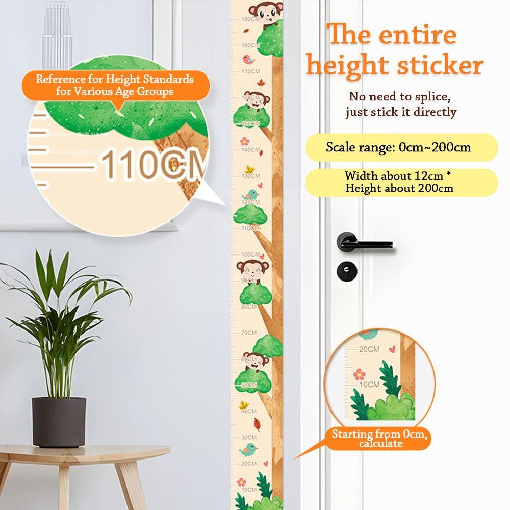 Self-adhesive Child Growth Chart Waterproof Height Measuring Tape Growth Chart Sticker Home Use