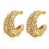 Hot Direct Sales, High-end Design, Light Luxury Style, Diamond-encrusted Material, Oil Pressure K Gold-plated Earrings
