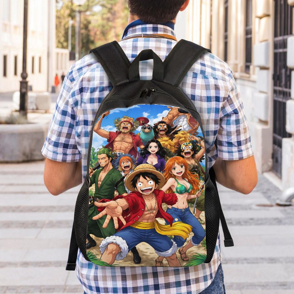 One Pieces Backpack for Women Men School College Student Bookbag Fits 15 Inch Laptop Manga Bags