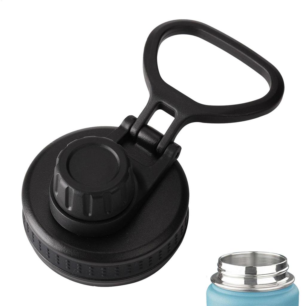 Water Bottle Lid Replacement Leakproof Wide Mouth Bottle Lids Bottle Accessories Hydration Cup Topper with Ring Handle Fit Most