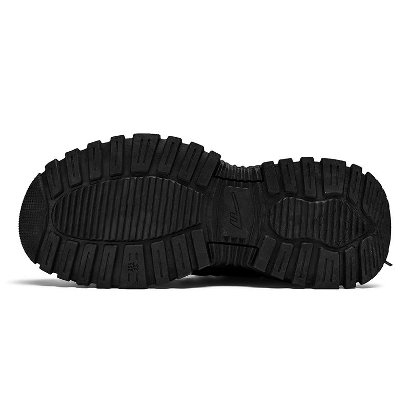 Warrior Black Knight Classic Retro Versatile Fashion Trend Thick Sole Shock Absorption Increased Height Breathable Low-Top Dad Shoes WXY(S)-3806N04