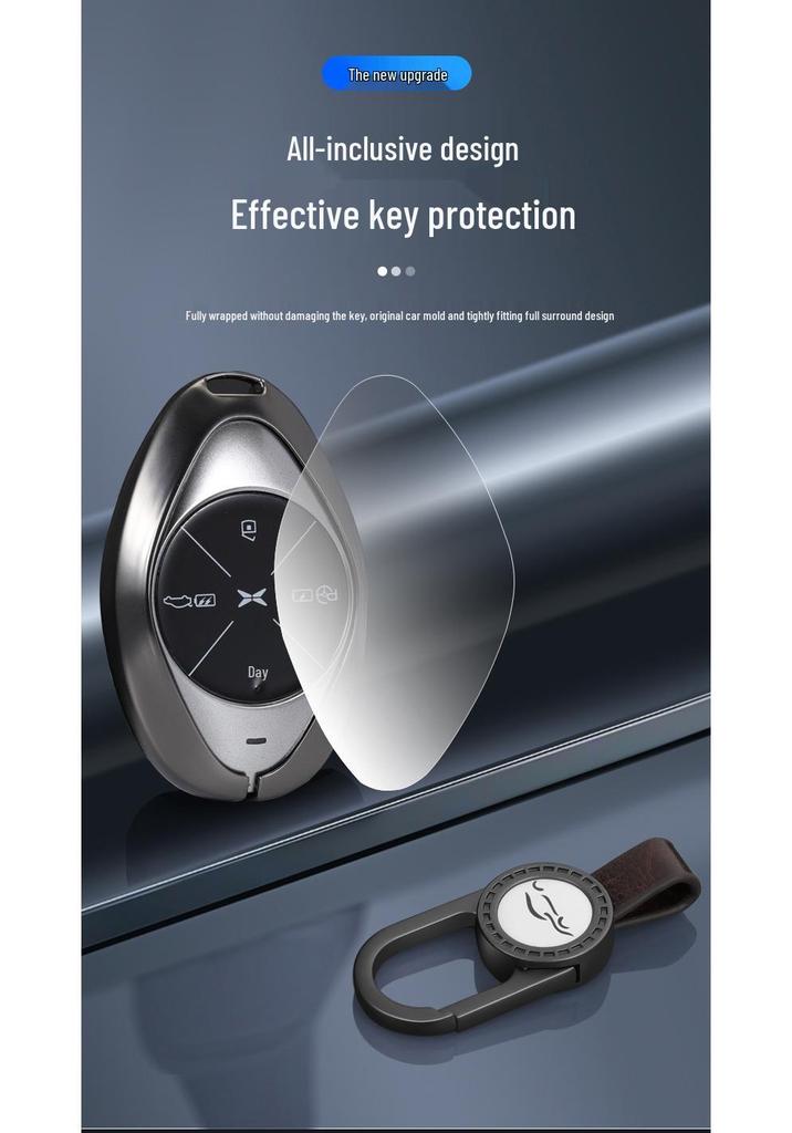 Xpeng Car Key Case for Models G3i, P7i, P5, G9, G3i, G6 - Protective Shell & Buckle