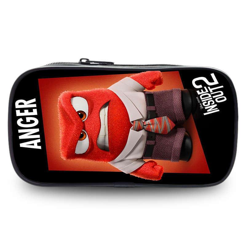 Inside Out 2 Large Capacity Pencil Case For Students Oxford Material