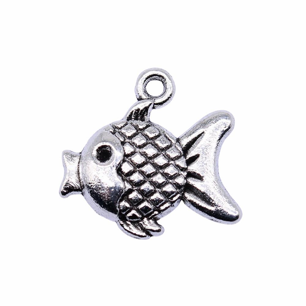 Fisch-Anhänger Vintage Legierung Anhänger Für DIY Schmuck Meeres-Thema Bastelbedarf